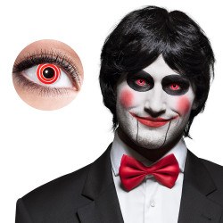 Kontaktní čočky červená spirála